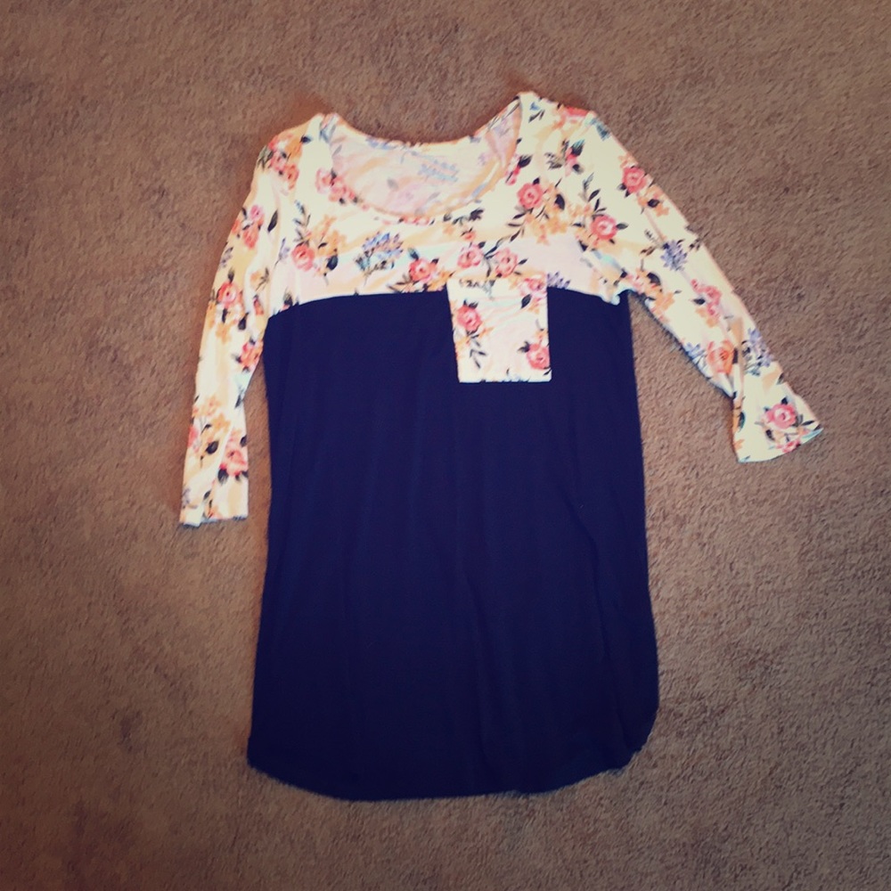 Floral Navy Tunic